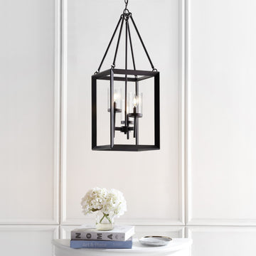 Anna 12" Metal/Glass LED Pendant - JONATHAN Y